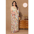 Off White Floral Ready-to-Wear Saree for Women